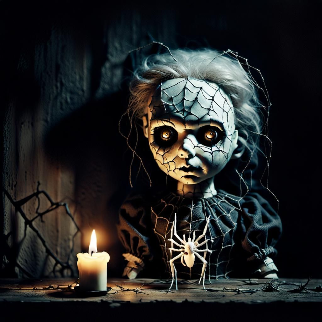 Creepy Abandoned Doll in Dark Fantasy Style
