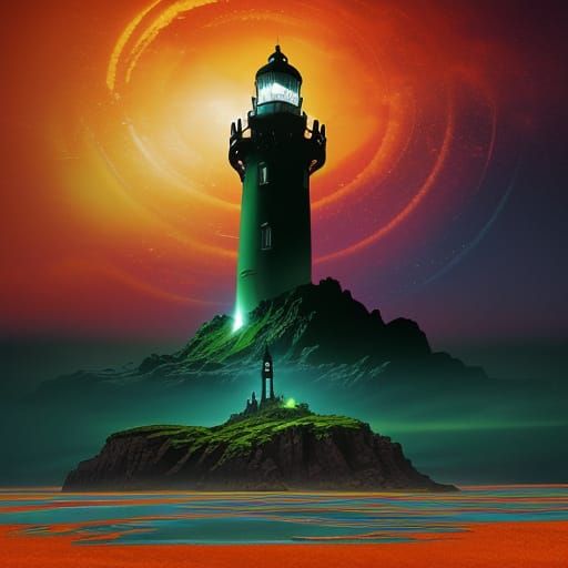 Giant Martian Cyclops Emerges from Electric Green Ocean in G...