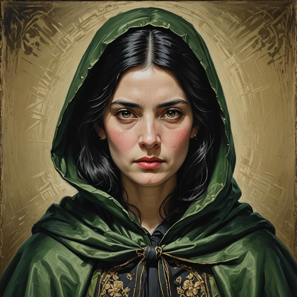 Noblewoman Portrait in Oil Painting Style