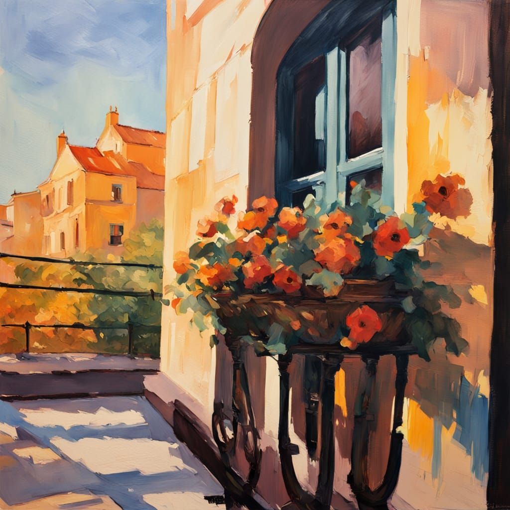 Impressionist Masterpiece with Textured Brush Strokes