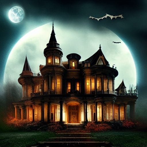 Dramatic Halloween Digital Matte Painting