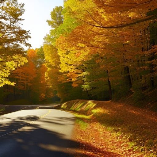 Autumn Farmers Market on Sunny Country Road