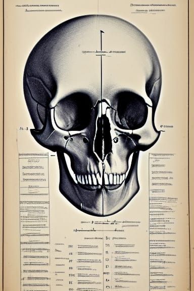 Anatomical Chart of a Bird Skull