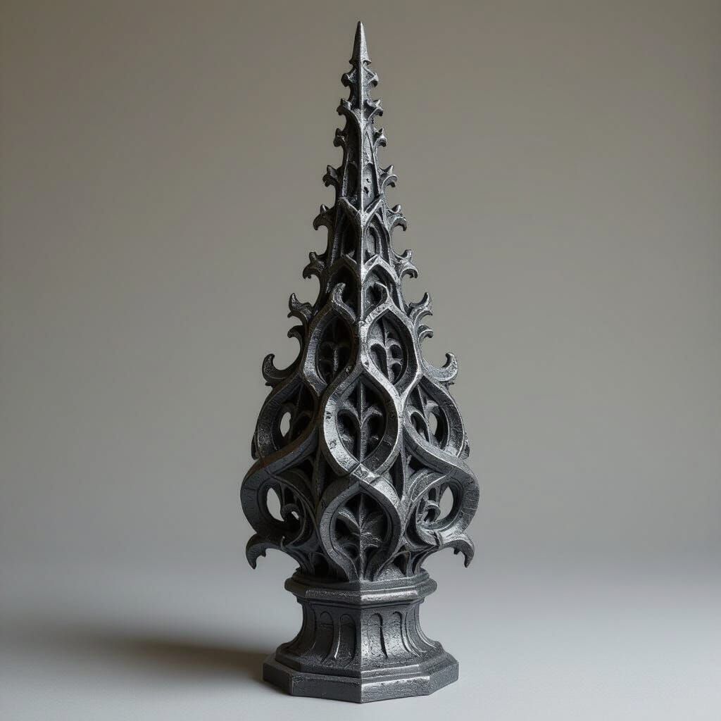 Ornate Gothic Finial in Surrealist Style