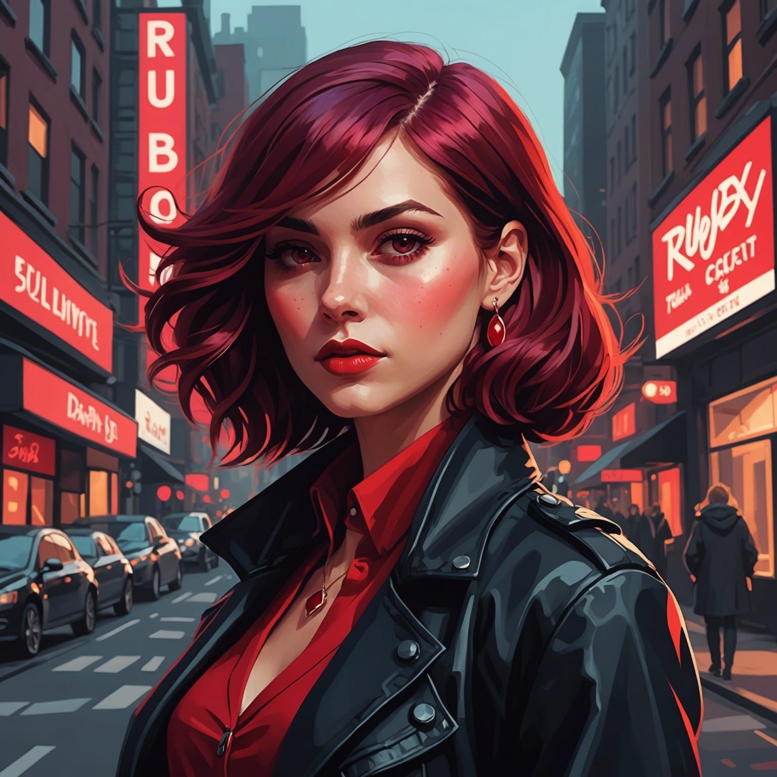 Ruby Soho Digital Art Portrait