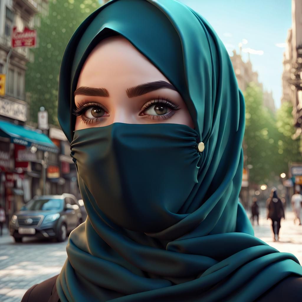 Masked Cutie 👑🧕🌸🌿💚