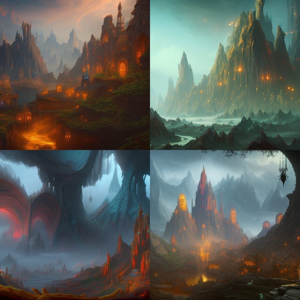 Fantastical Matte Painting in Deep Color