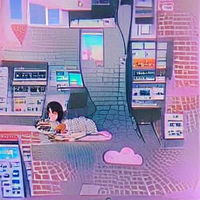 Stylized Lofi Girl Illustration