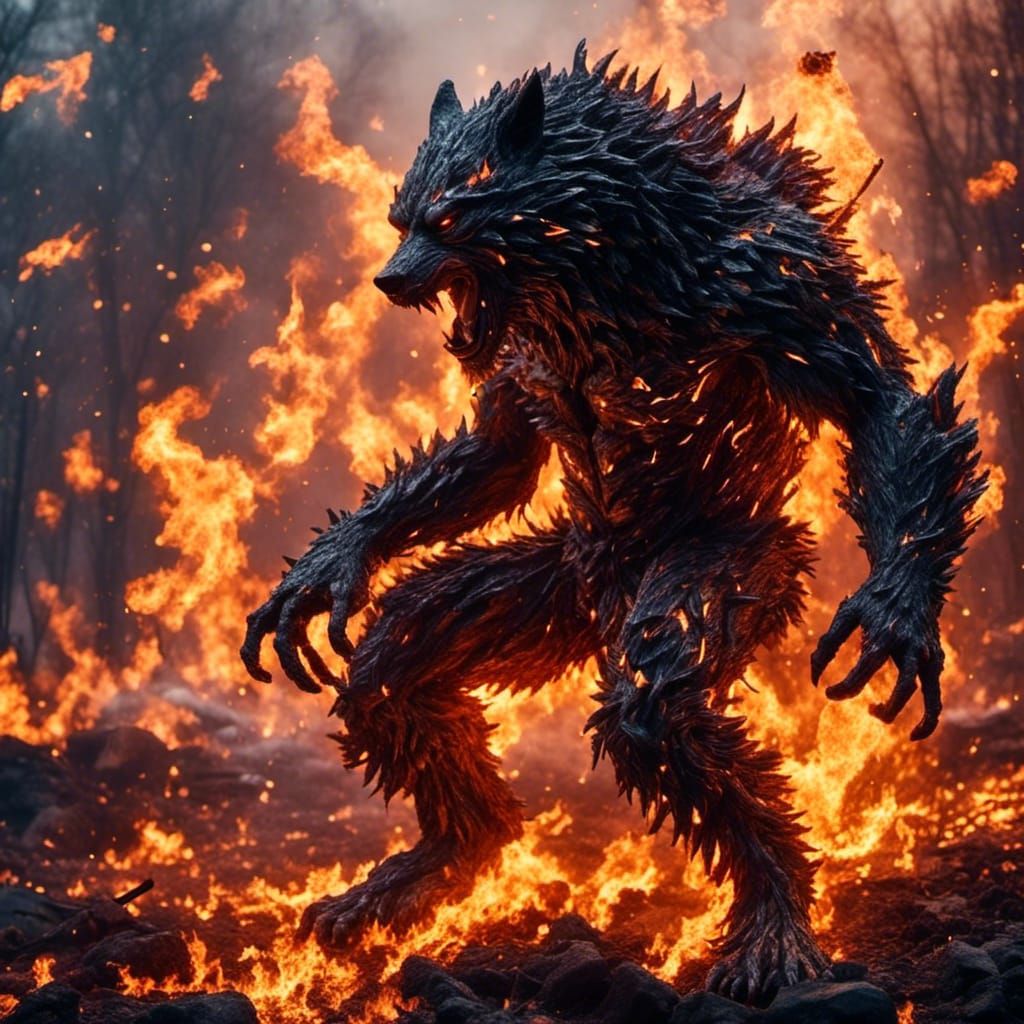 Fire wolf