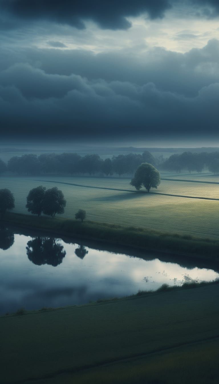 Landscape After Storm in Atmospheric Matte Painting