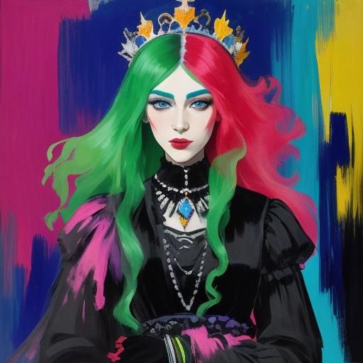 Fluorescent Vampire in Fauvist Expressionism, Twilight Scene