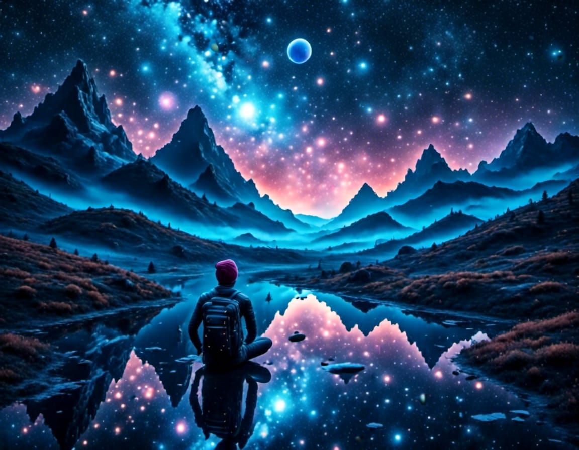 Cosmic Entity Gazing into the Void