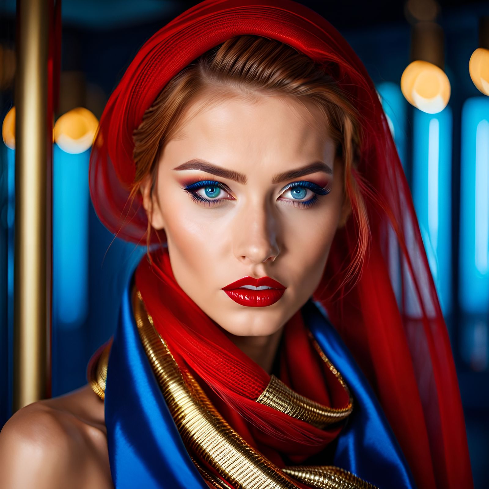 Beautiful Woman with Striking Eyes in Photography