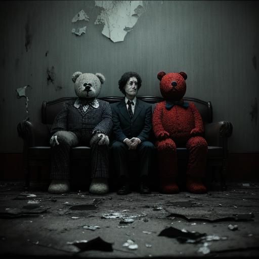 Creepy motel, blood sweat and tears creepy people , torn ted...
