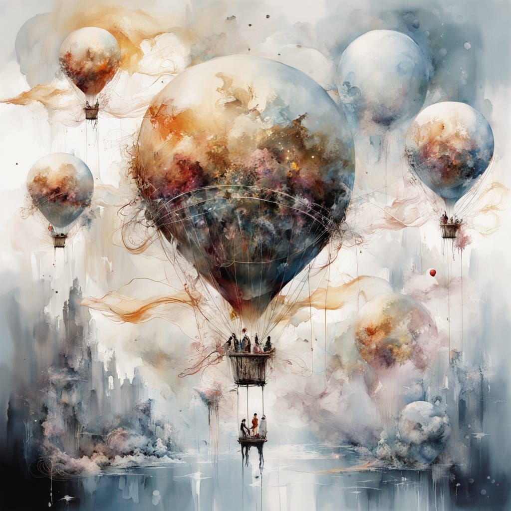 Surreal Dreamscape with Floating Elements, Dalí-Inspired