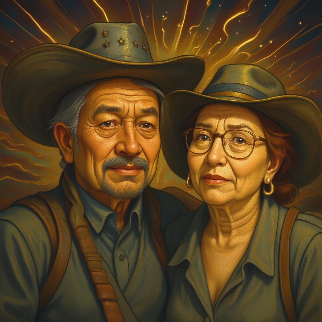 Socialist Realism Propaganda Poster with Layered Composition