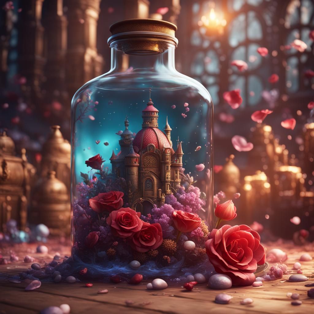 Love in a Bottle: Detailed Matte Painting