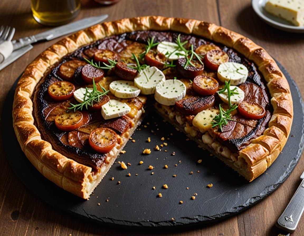 Traditional Breton Galette with Sarrasin Crust and Savory Fi...