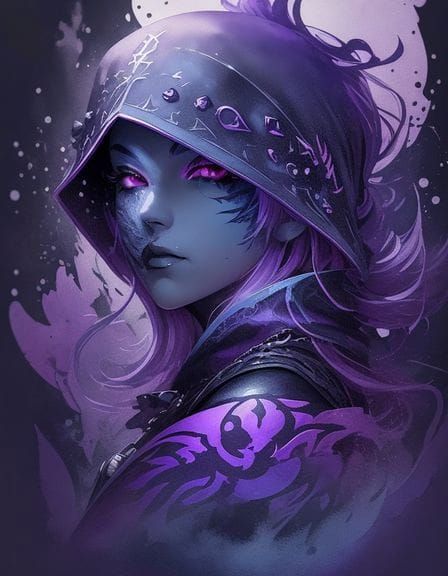 Dark Elf Assassin Illustration