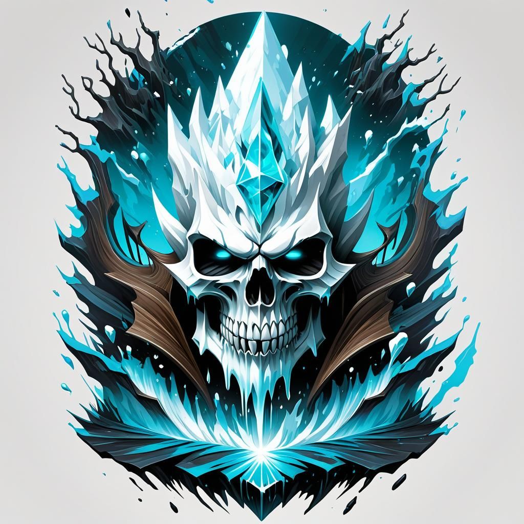 Frostbite Magical T-Shirt Design in 3D Vector Art