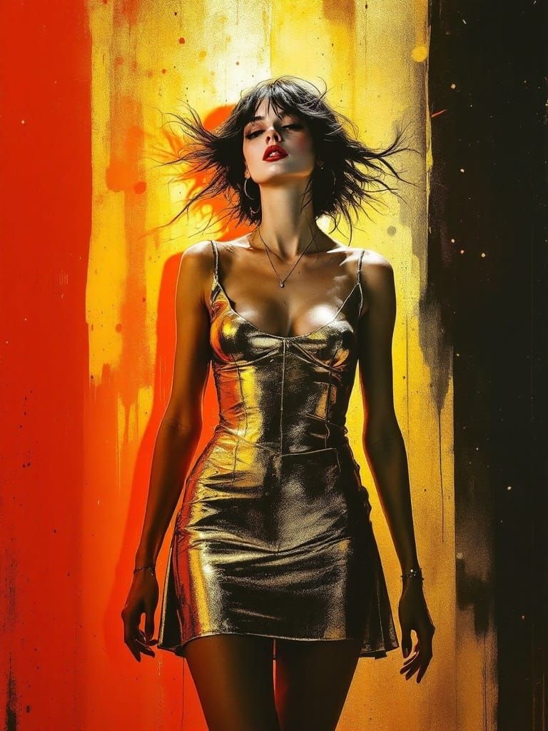 Swedish Pin-Up in Film Noir Style