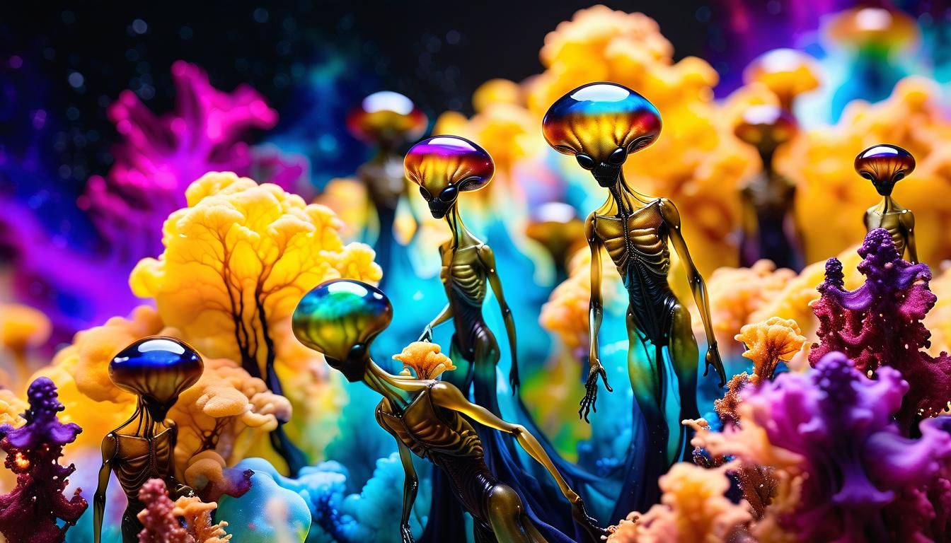 Nebula Aliens Emerge from Resin Photograph