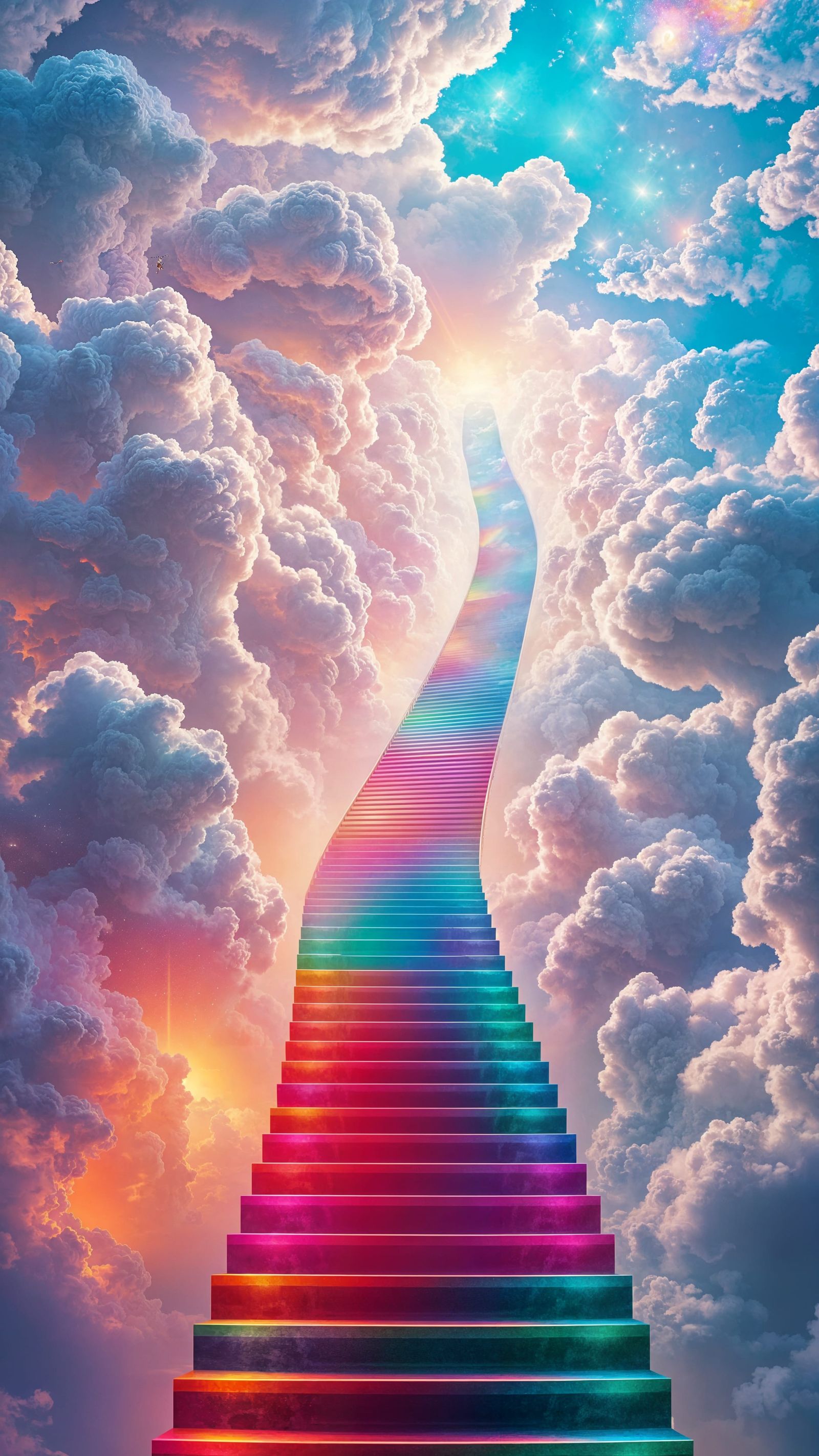 Ethereal Rainbow Stairways to Heaven