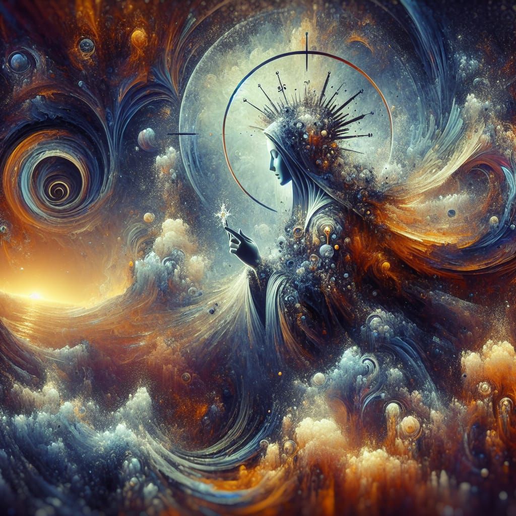 Holy Mary: Fantastical Concept Art in Matte Painting Style