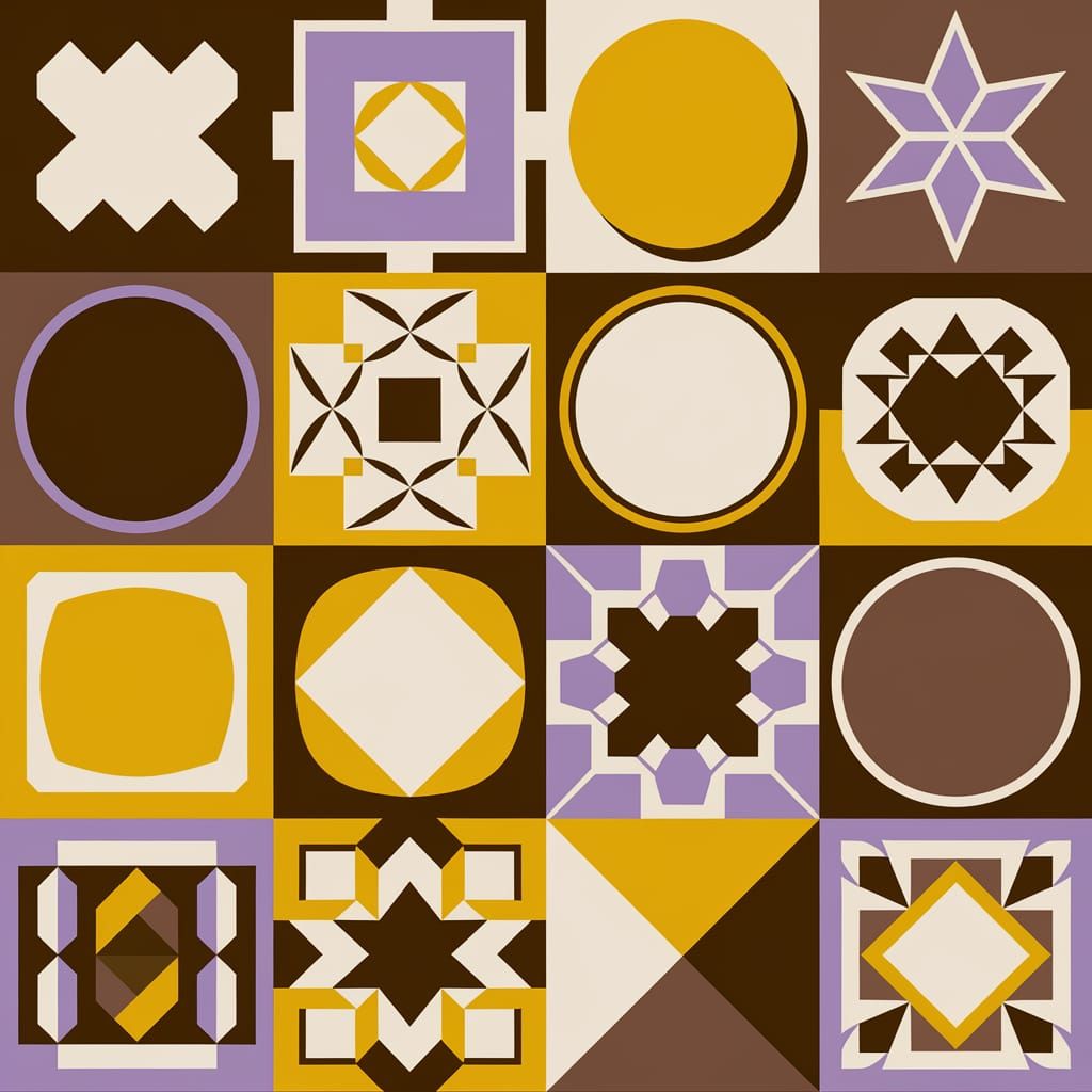 Abstract Yellow Texture with Dynamic Lighting in 8-Bit Style