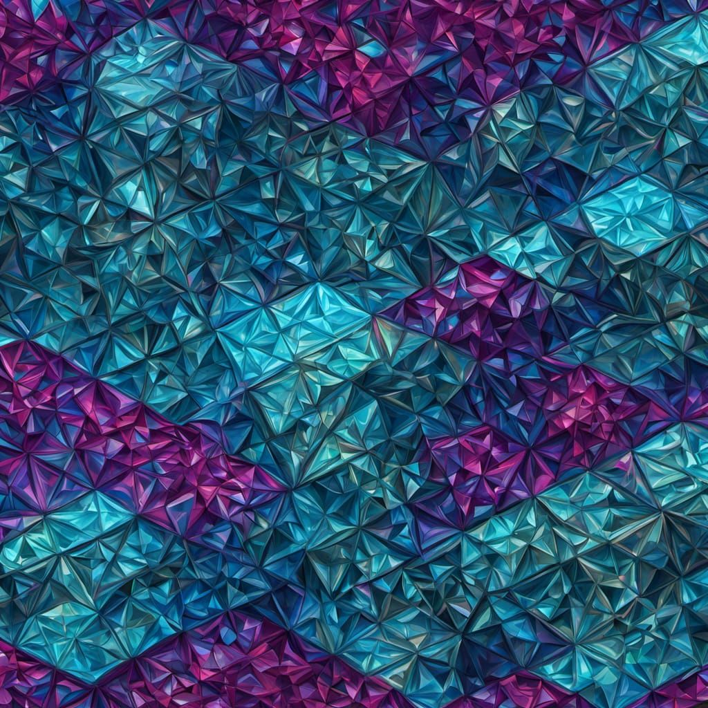 Abstract Geometric Pattern With Iridescent Colors