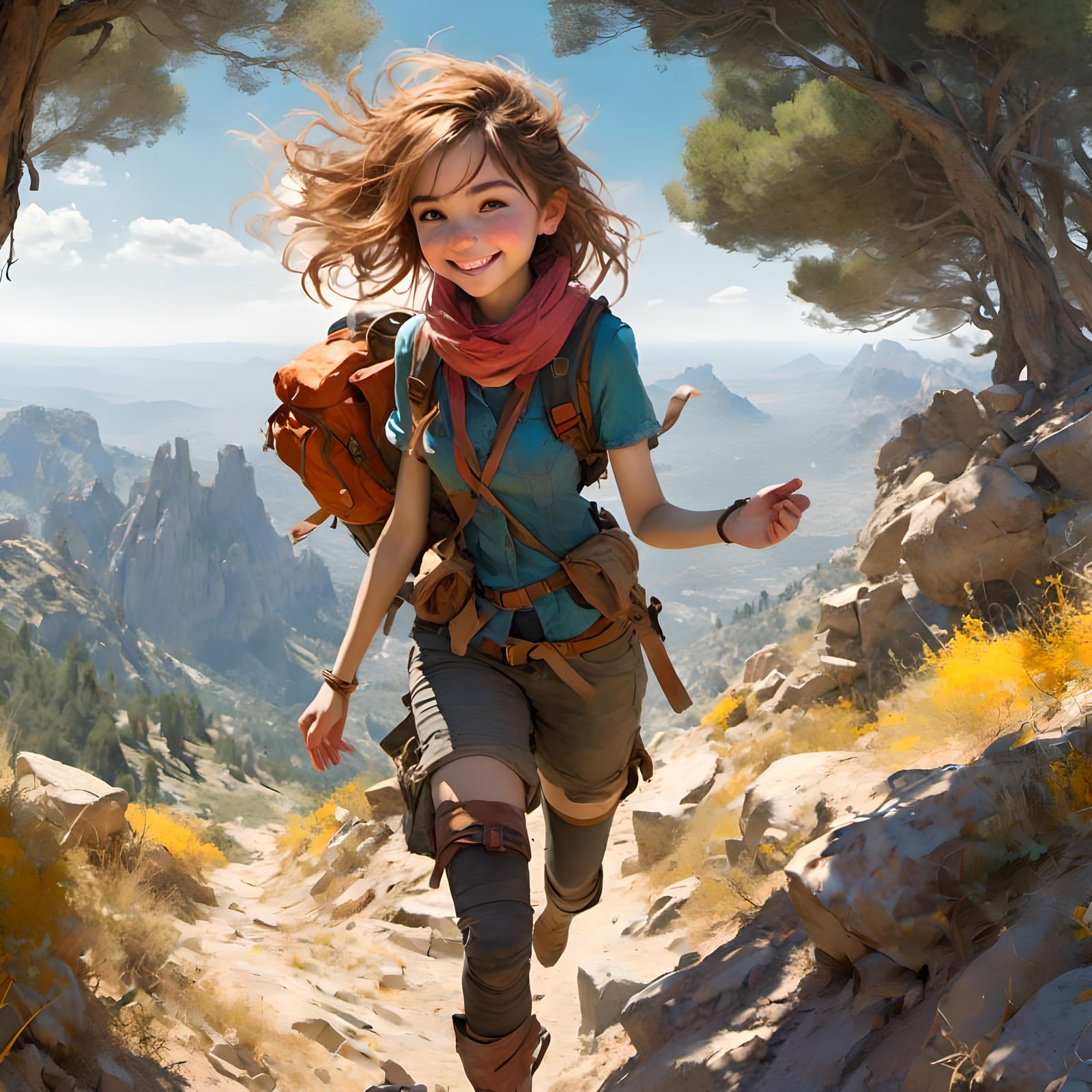 Girl Invites on Adventure in Nature