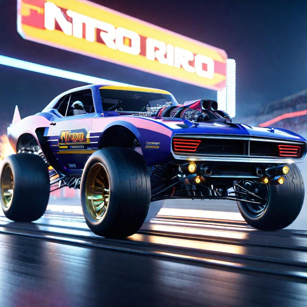 Futuristic Nitro Thunder Showdown in Sci-Fi Style