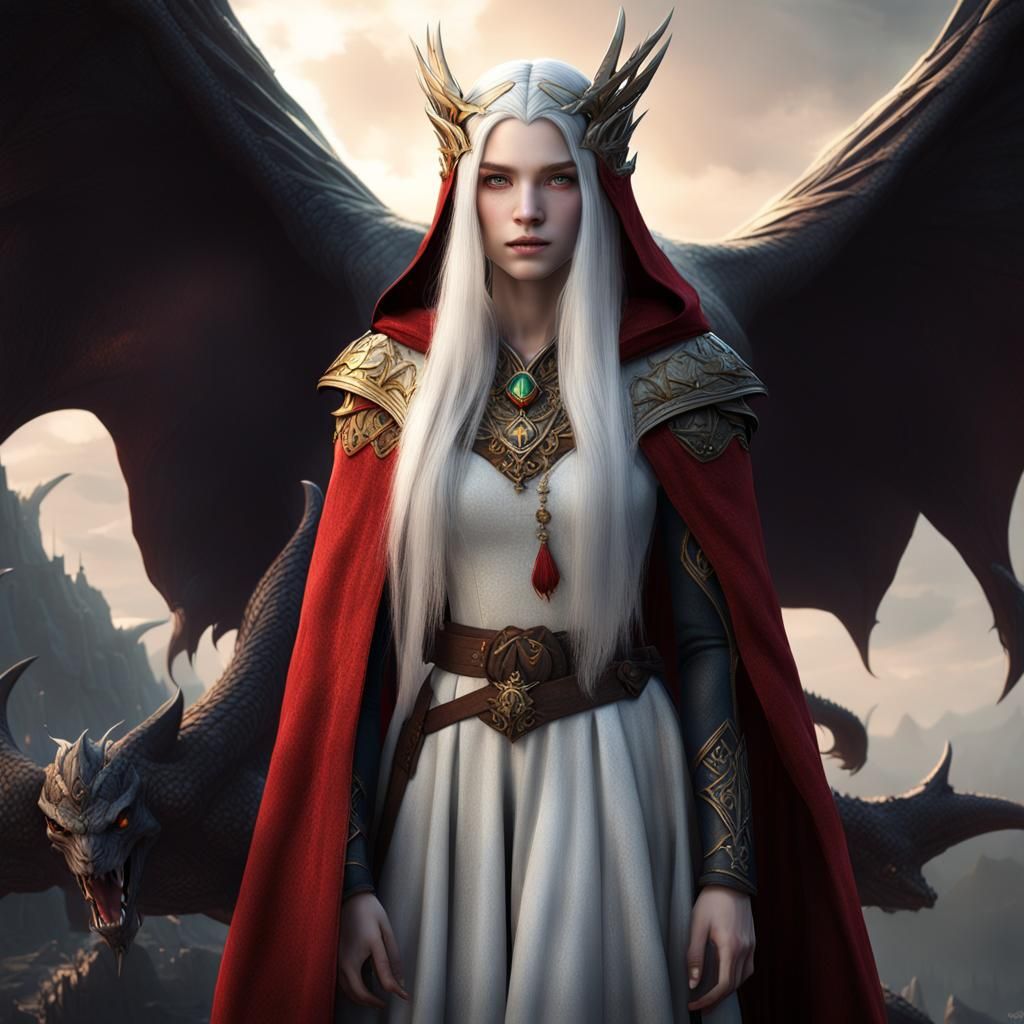 Witch-Queen on Wyvern: Fantasy Concept Art