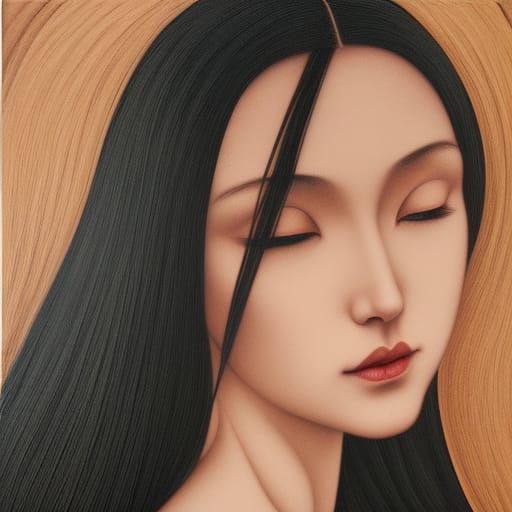 Vampiress Portrait in Art Nouveau Style