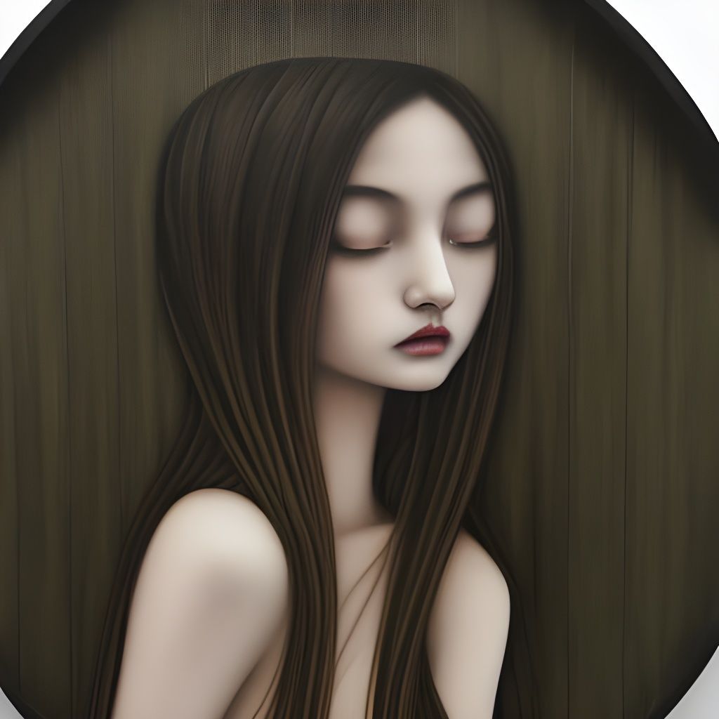 Sensual Vampire Woman in Art Nouveau Style