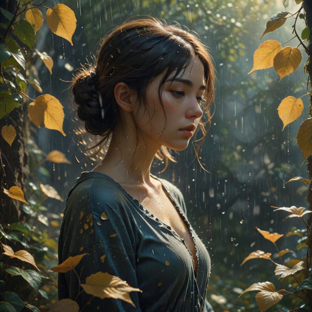 rain of thoughts in a meaningful time