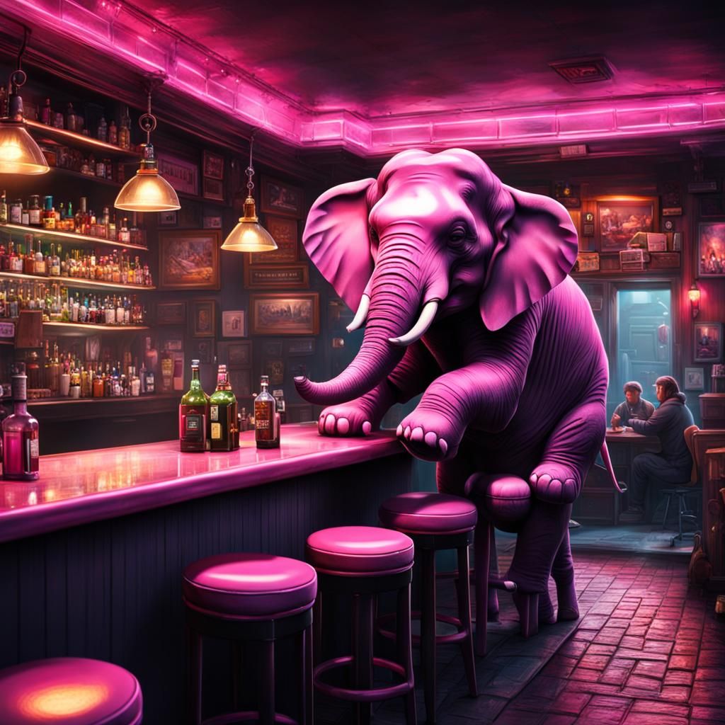 Pink Elephant's Noir Dive Bar Adventure