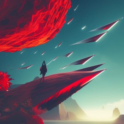 Cosmic Evolution in a Surreal Nature Scene