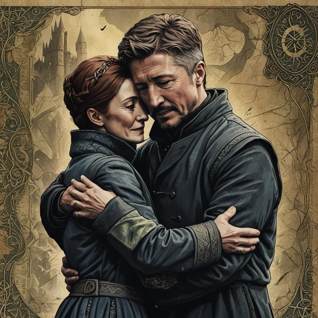 Littlefinger and Catelyn Stark: Detailed Fantasy Art