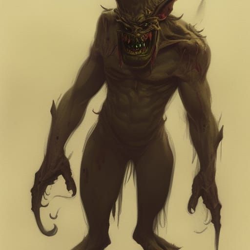 Sinister Demonic Goblin by Rutkowski