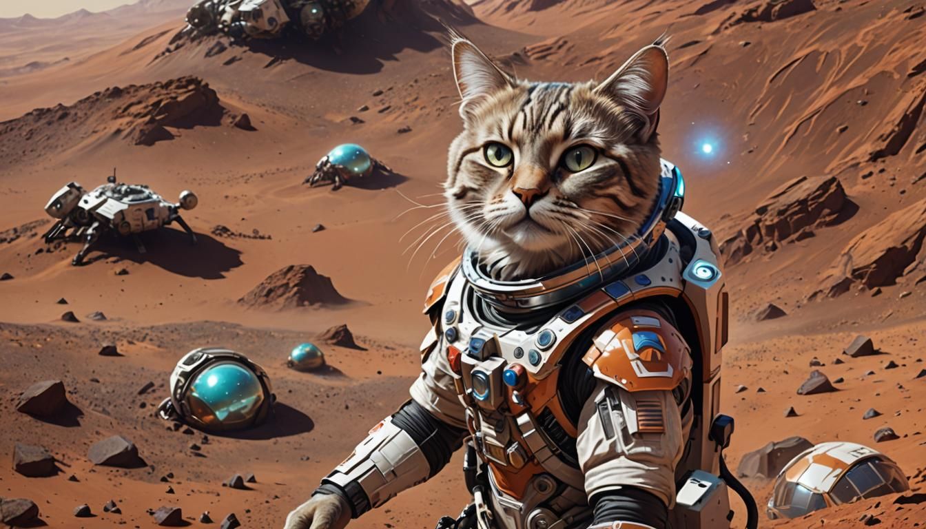 Space Cats Land on Mars: Concept Art