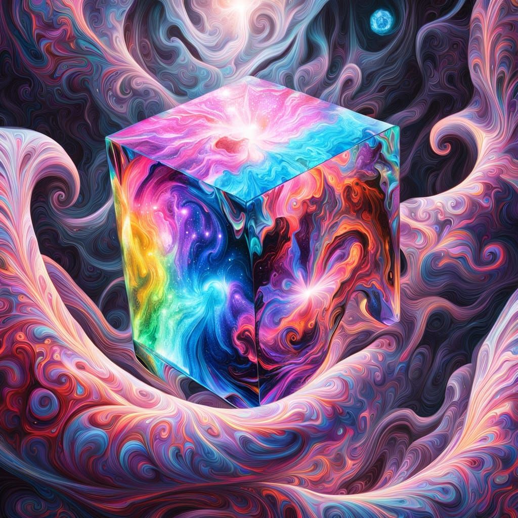 Cosmic Dreamscapes in a Glass Cube