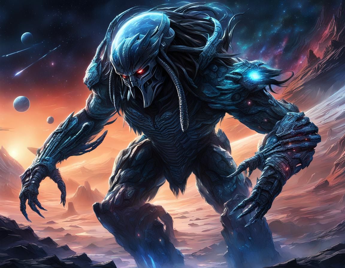 Futuristic Space Harbor with Ethereal Spectre