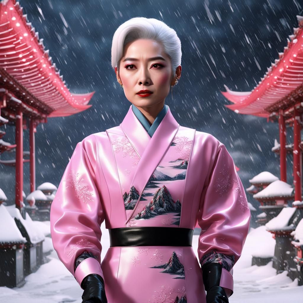 Brigitte Lin as Japanese Secretary in Snow, Digital Art