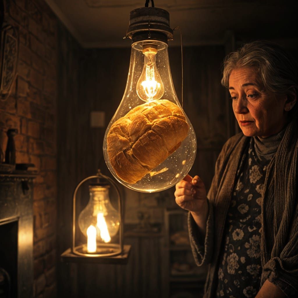 Vintage Lightbulb Bread Oven in 1920s Liverpool Slum
