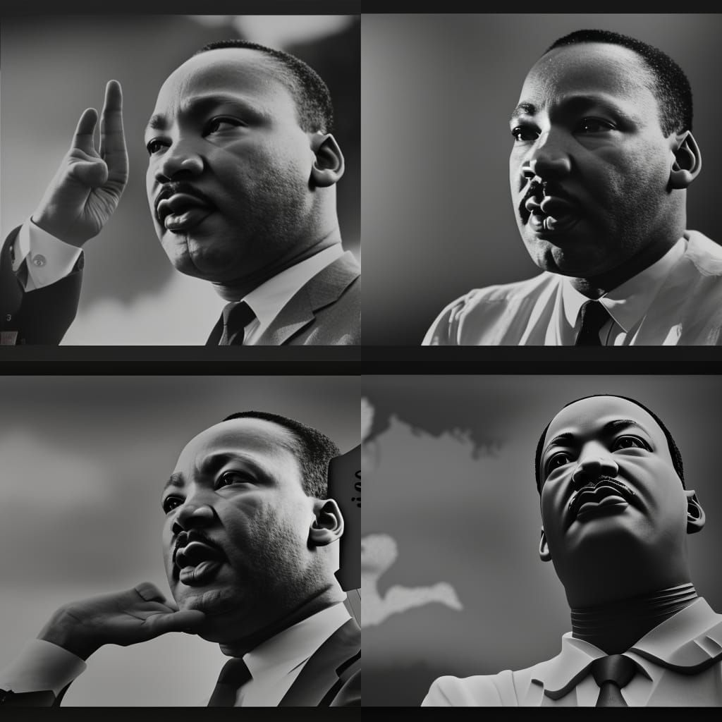 Dr. King's Dream Speech: Hyperrealistic Portrait
