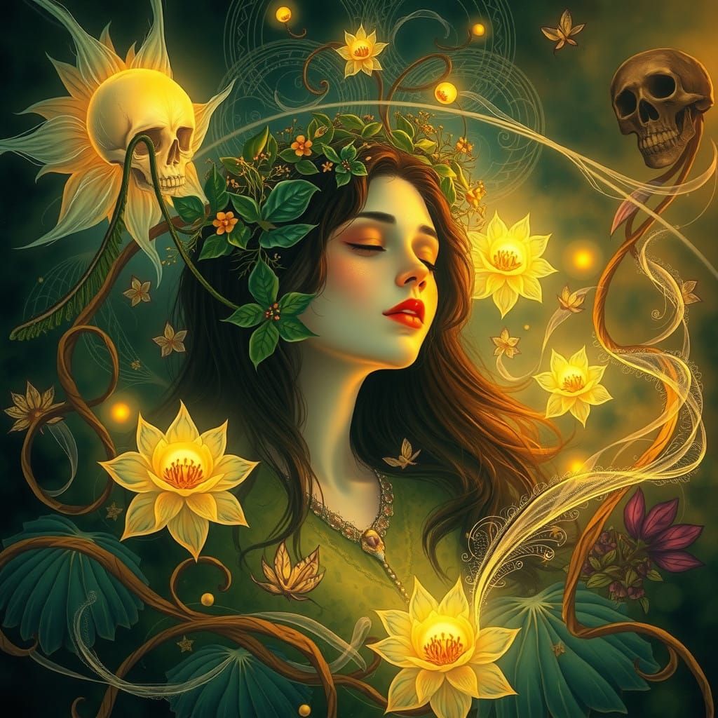 Surrealistic Scene of Eternal Life and Rebirth in Dreamlike ...