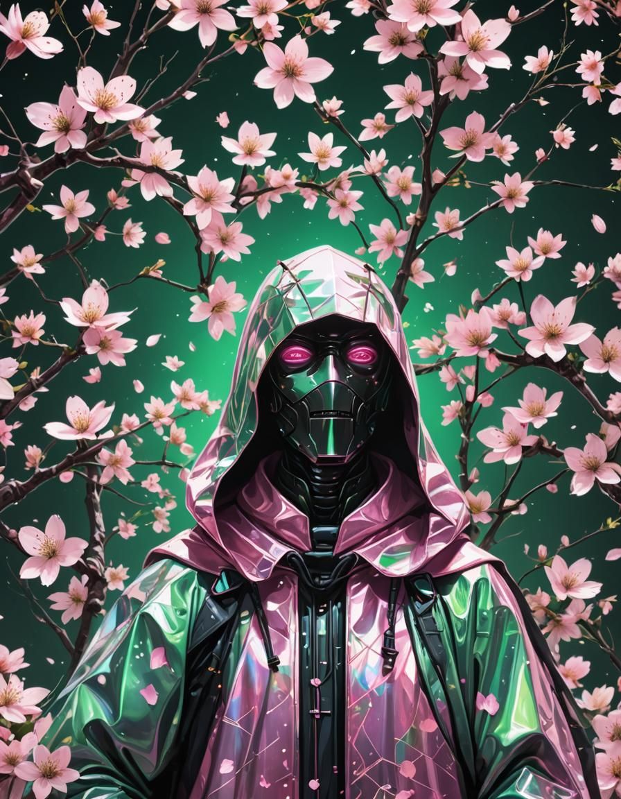 Robot Monk with Holographic Powers, Digital Art