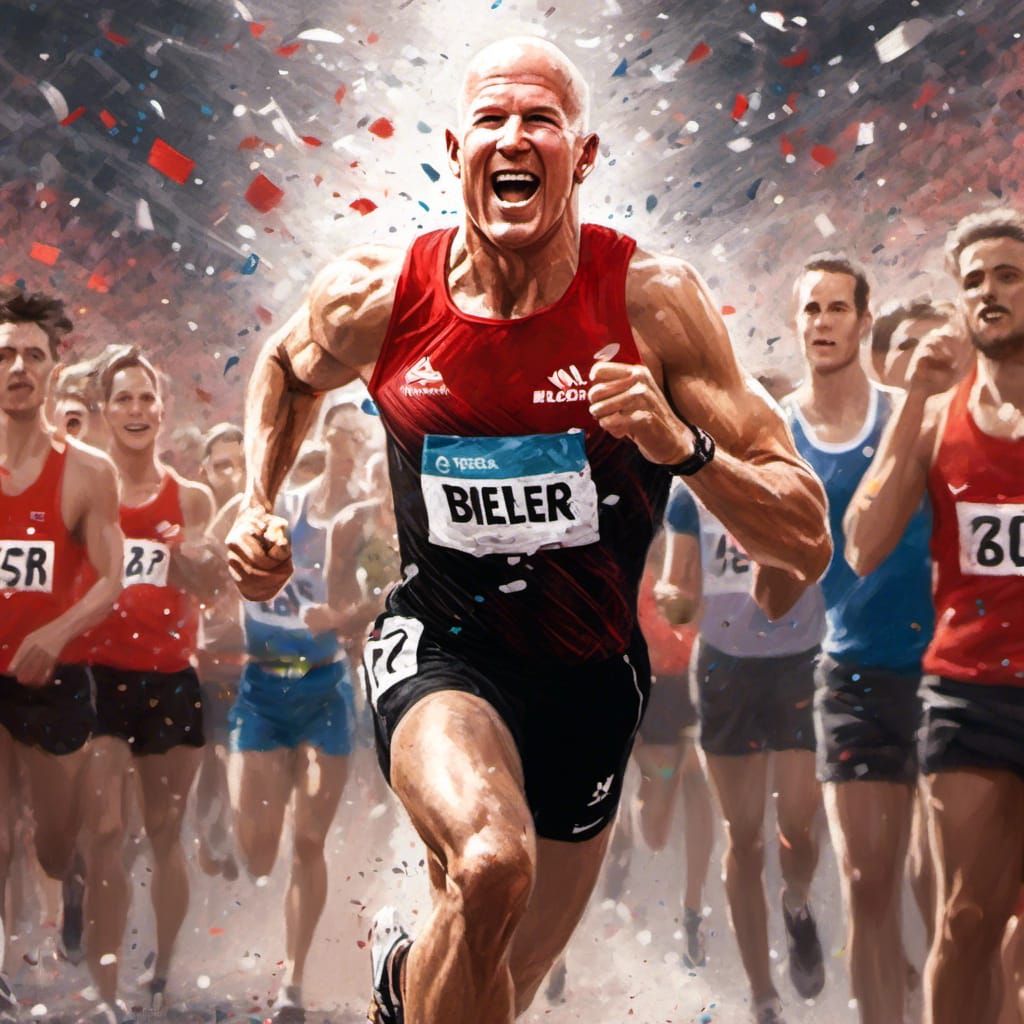 Canadian Olympic Sprinter Celebrates Victory