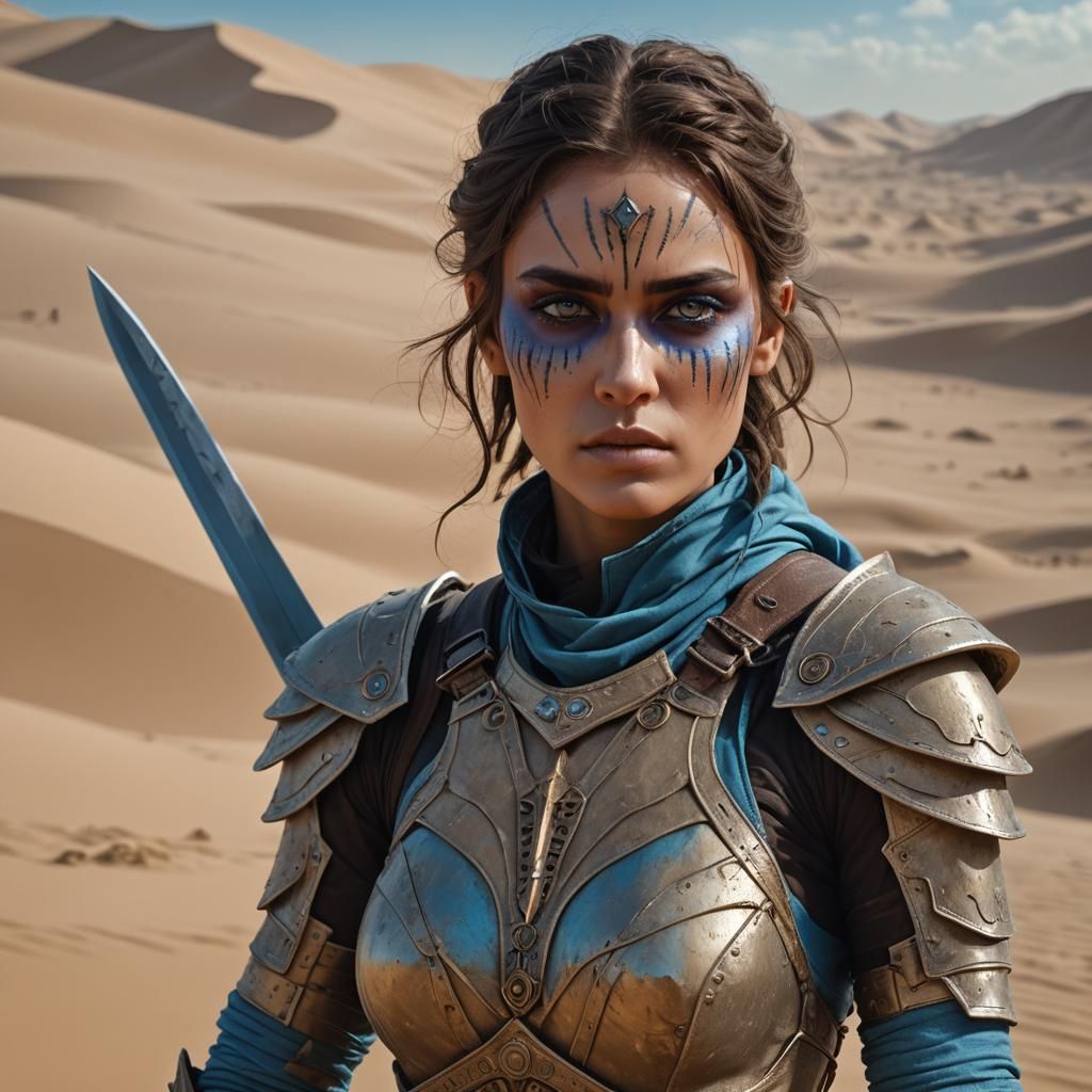 Fremen Warrior Princess in Dune Sandstorm